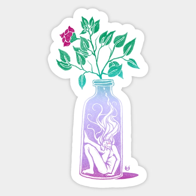 fairy in the bottle Sticker by brunodiniz